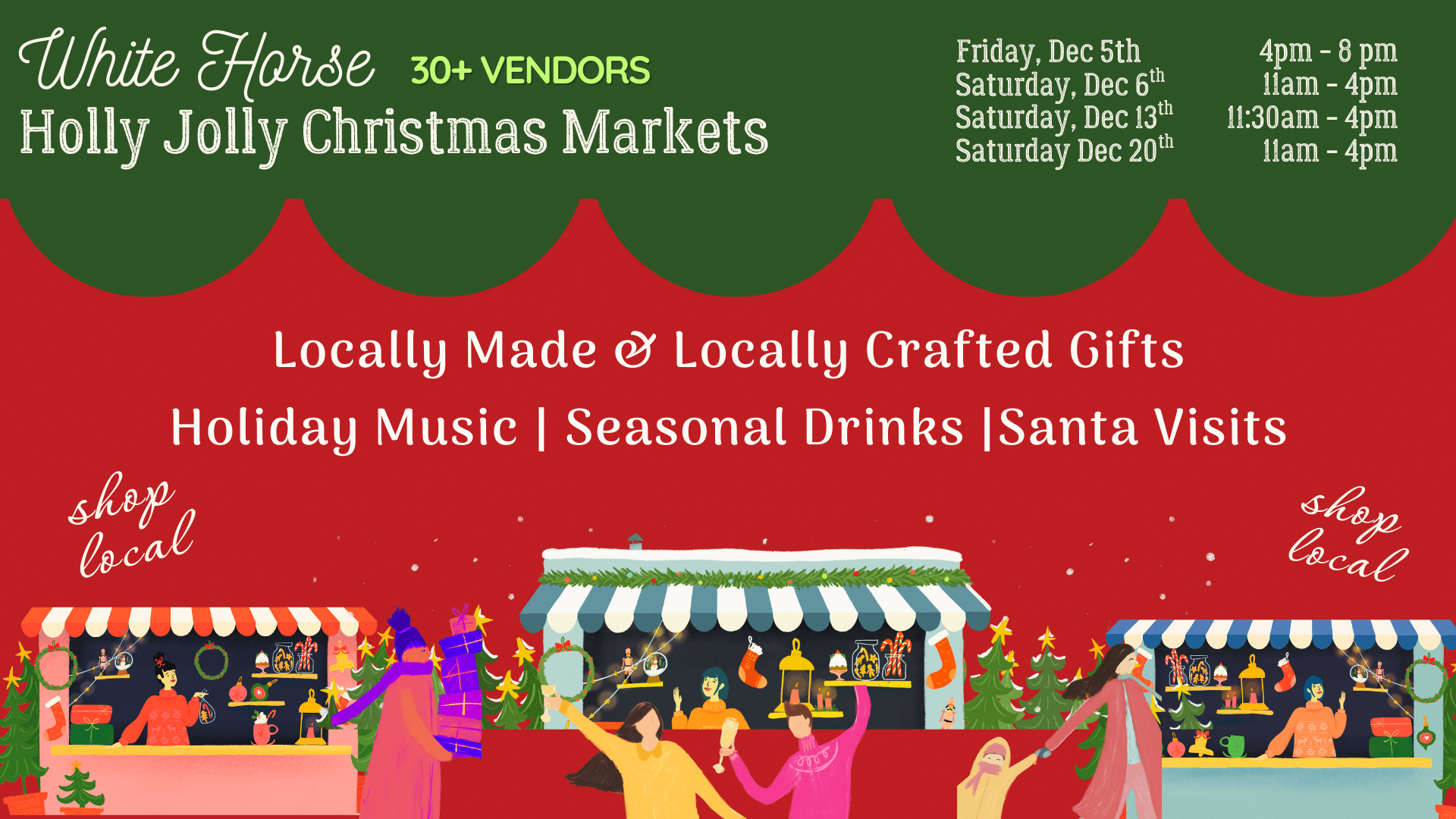 3rd Annual Holly Jolly Holiday Market Series at White Horse Black Mountain